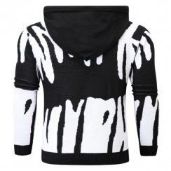 Mens Fashionable Casual Knitted Hoodie