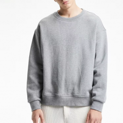 2 Pcs Drop Shoulder Crew Neck Oversize Mens Sweatshirt