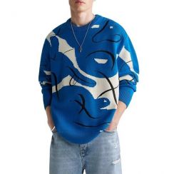 3 Pcs Wool Cotton Blended Crew Neck Mens Sweater