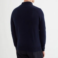 Half Zip Stand Collar Knitted Cashmere Polo Shirts